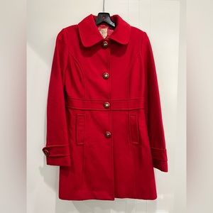 Red Wool Peacoat.